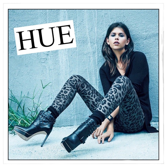 HUE Pants - 🚫FINAL🚫Hue Leopard Print Ponte Shimmery Leggings